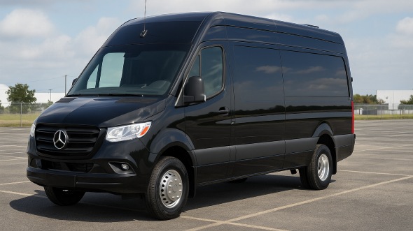 Exterior of Charter Bus Company Yonkers's 14 Passenger Sprinter Limousine in Yonkers