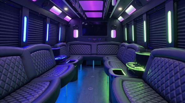 28 passenger party bus rental