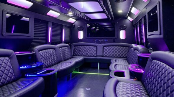 30 40 passenger party bus interior