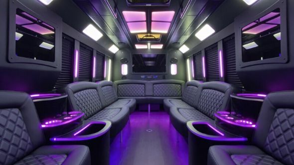 30 passenger party bus interior