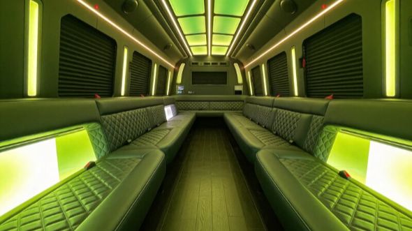 40 passenger party bus inside