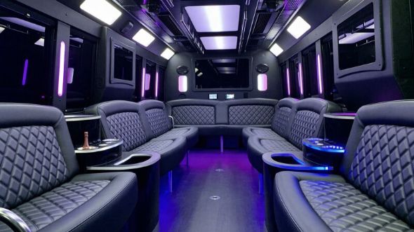 50 passenger party bus inside