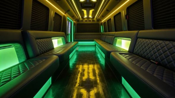 50 passenger party bus interior