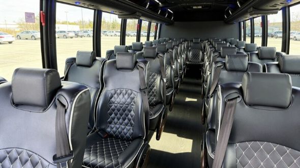 54 passenger charter bus inside