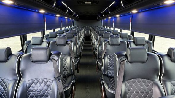 56 passenger charter bus interior