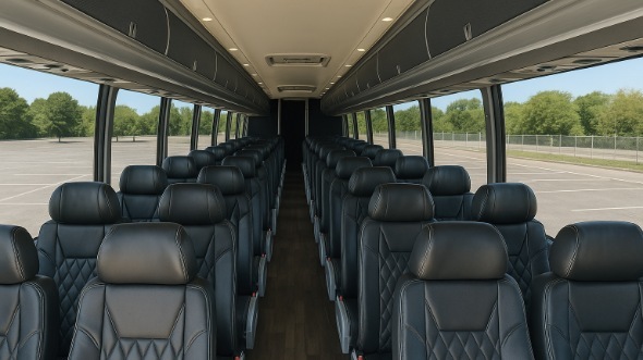 Interior of Charter Bus Company Allentown's Ada Passenger Charter Bus in Allentown