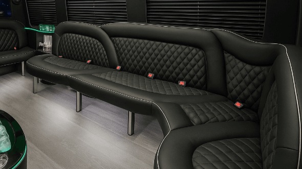 allentown 14 passenger sprinter limousine inside