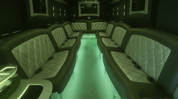 Allentown 40 passenger party bus interior